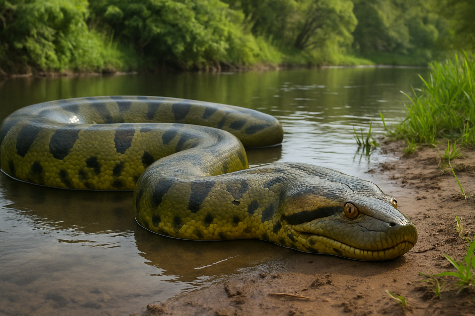 Fakta Unik Ular Anaconda, Monster Air yang Suka Bersantai